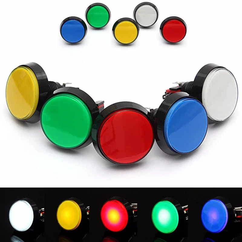 Светодиодная лампа 60 мм 5 цветов большая круглая аркадная видеоигра игровой