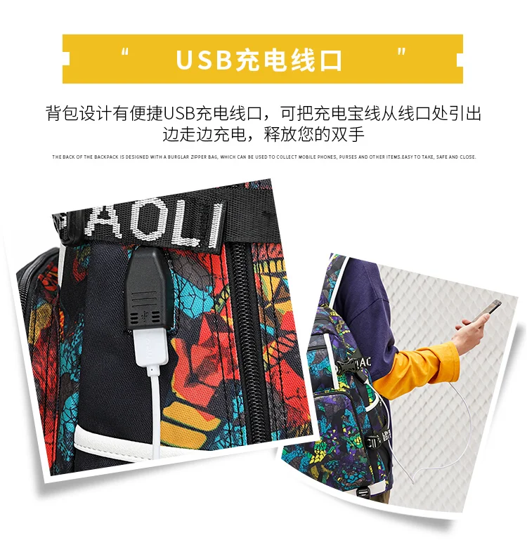 Naruto logo Anime Backpack USB Charging Travel Bag Luminous Student Schoolbag Bag Laptop Bag Cosplay Backpack Kids Gift