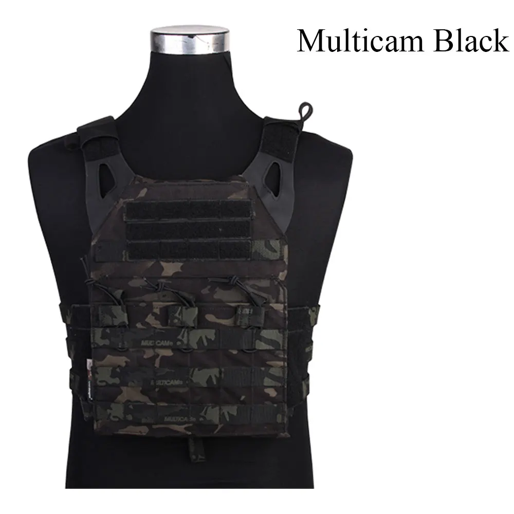 Multicam Black EMERSONGEAR JPC жилет Легкий MOLLE специальная пластина Перевозчик Охота легкий жилет для пейнтбола страйкбол emerson 500D мультикам черный - Цвет: Multicam Black