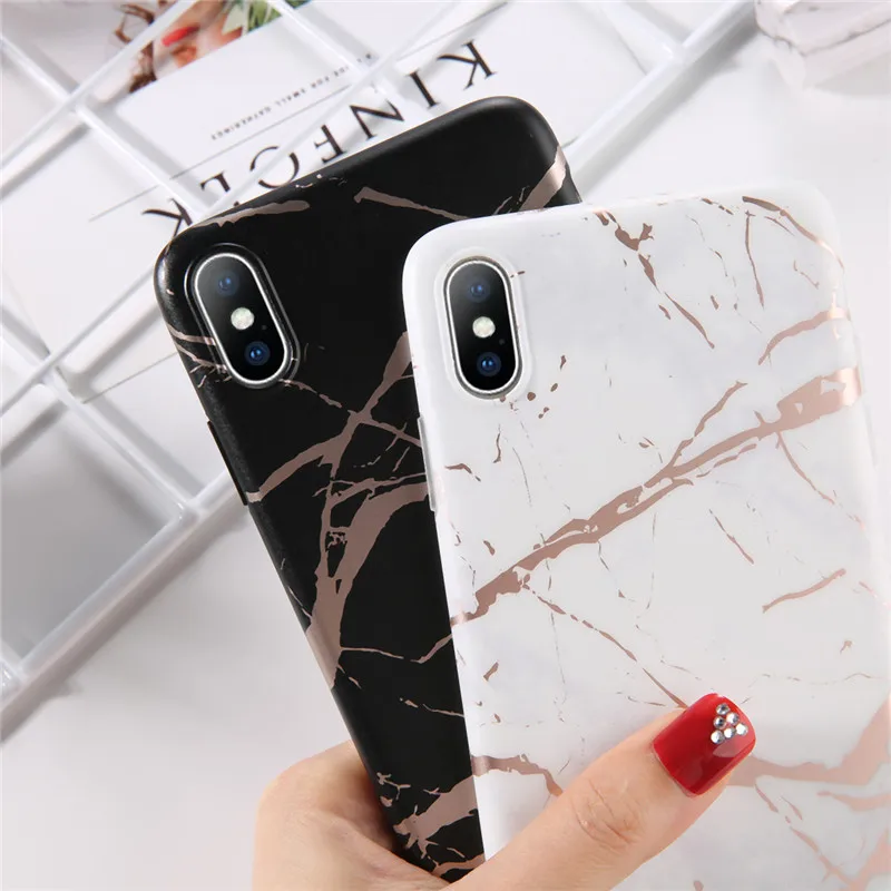 Lovebay мраморный чехол для iPhone 6 S Plus X XS Max XR 7 8 телефон Coque IMD Силиконовые чехлы Капа