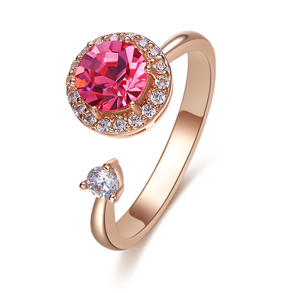 Женское кольцо с кристаллами Heezen вращающееся на день рождения модные ювелирные