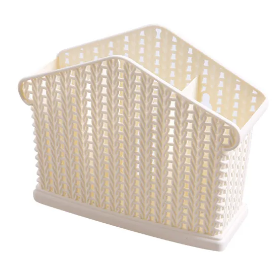 beige three grid Бытовая Ложка Столовые приборы слив палочки для еды трубка ротанга перегородка нож и вилка палочки для еды коробка для хранения ZP2271628 - Цвет: beige three grid