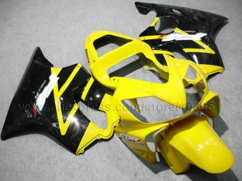 Индивидуальный Дорожный комплект обтекателей для Honda 2001 2002 2003 желтый черный CBR 600