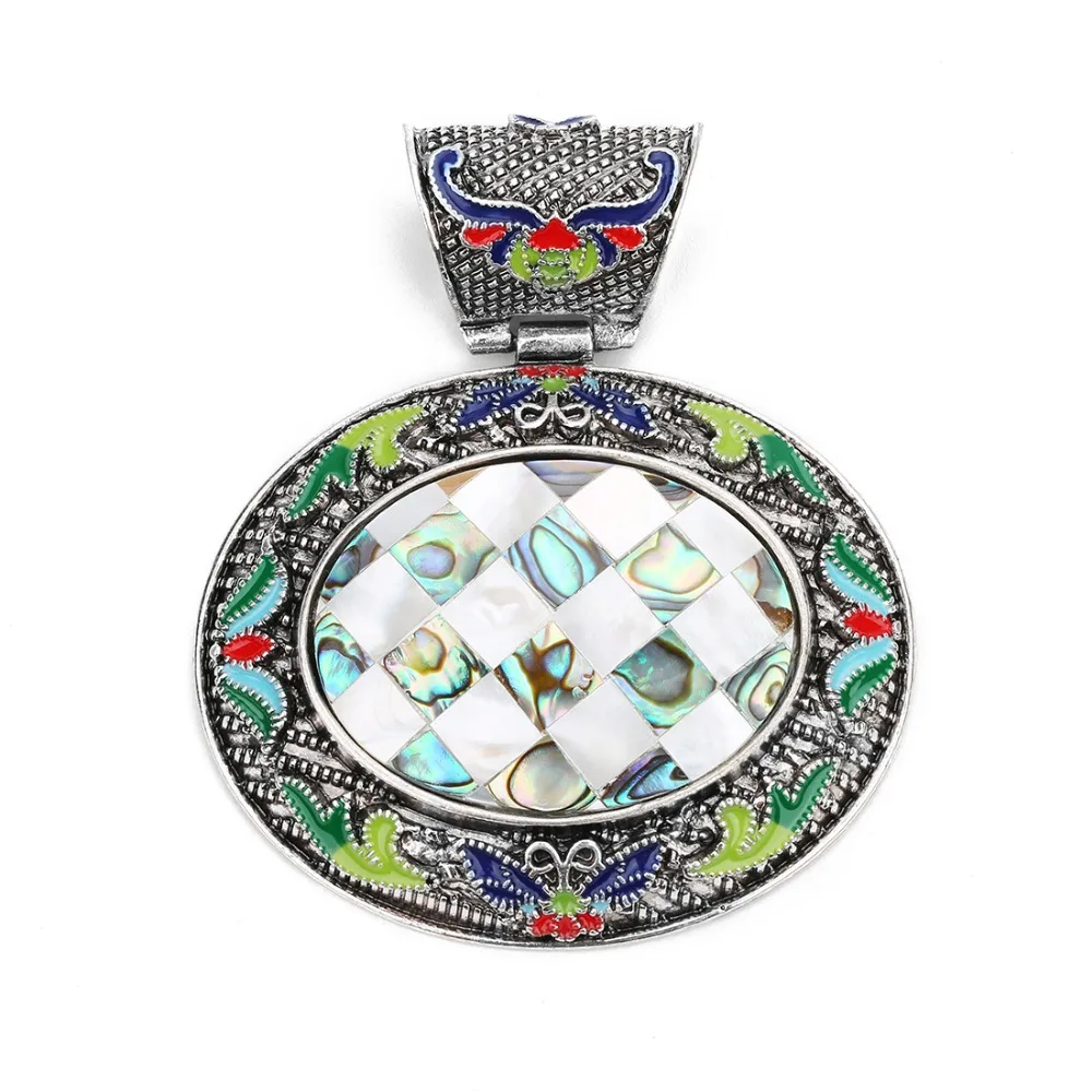 Новые богемные этнические Подвески овальной формы ожерелье 60*72 мм подвески из