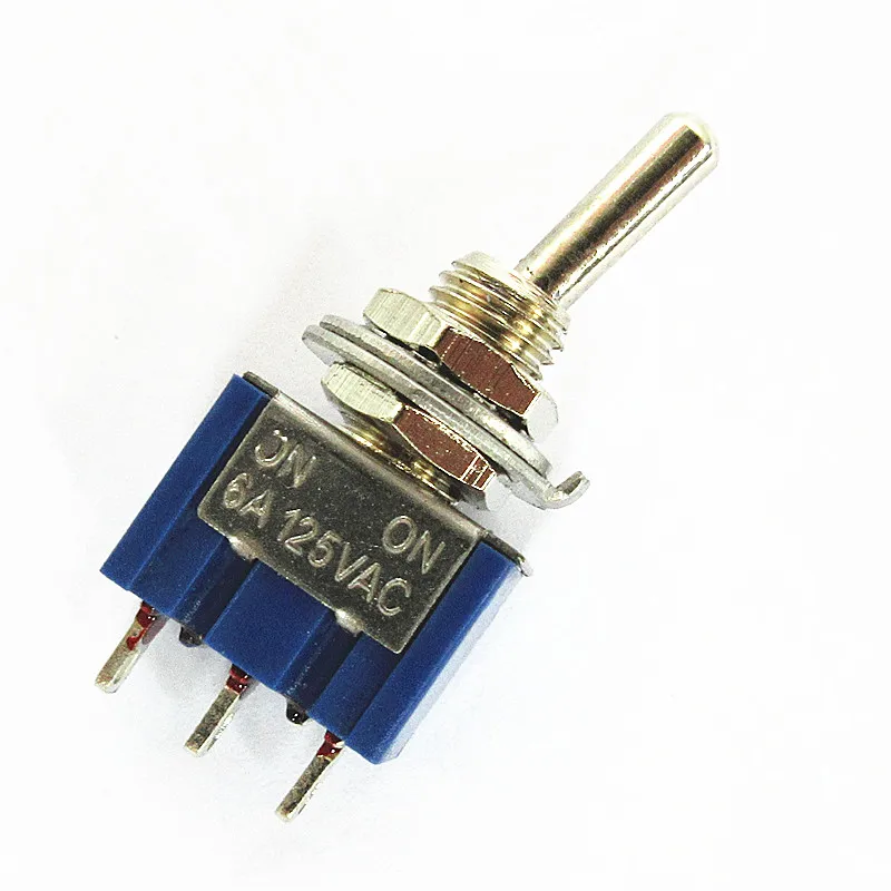 10 шт./лот Синяя Мини-фотосессия 3-Pin SPDT ON 6A 125VAC миниатюрные переключатели освещения