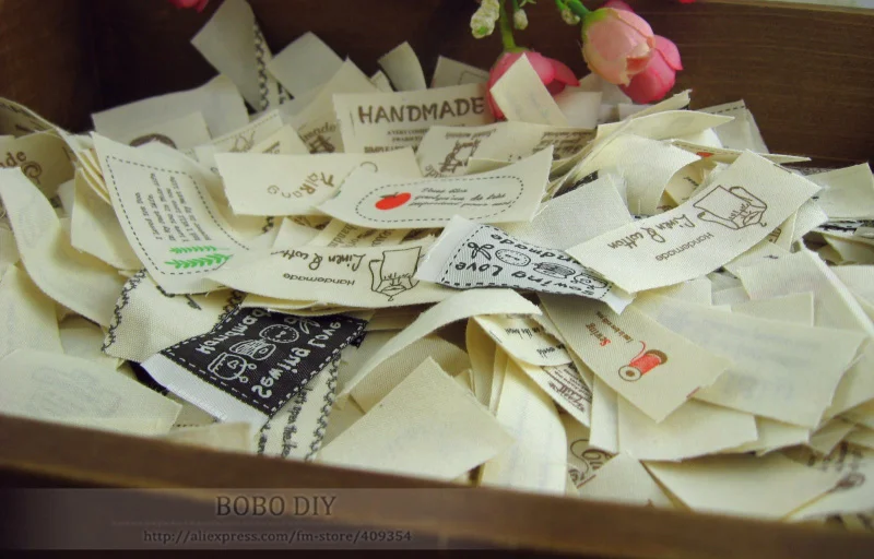 Min.order is $5 (mix order) 10pcs/lot cotton sewing Labels Zakka cute design perfect for DIY projects F005# | Дом и сад