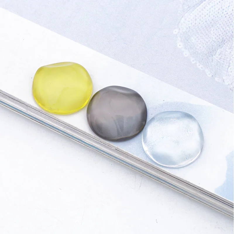 5 шт. 20 мм Прозрачная Круглая полимерная нашивка бусины фурнитура ручной работы