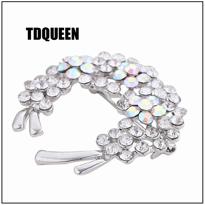 TDQUEEN венок броши для мужчин костюм Pin Pride значок AB Хрустальный цветок со стразами
