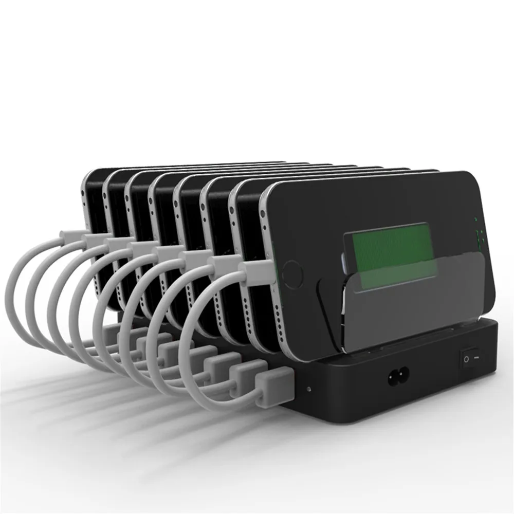 8 портов настольное USB зарядное устройство 96 Вт многофункциональная док-станция для зарядки с USB с подставкой EU US AU UK вилка для мобильного телефона планшета ПК
