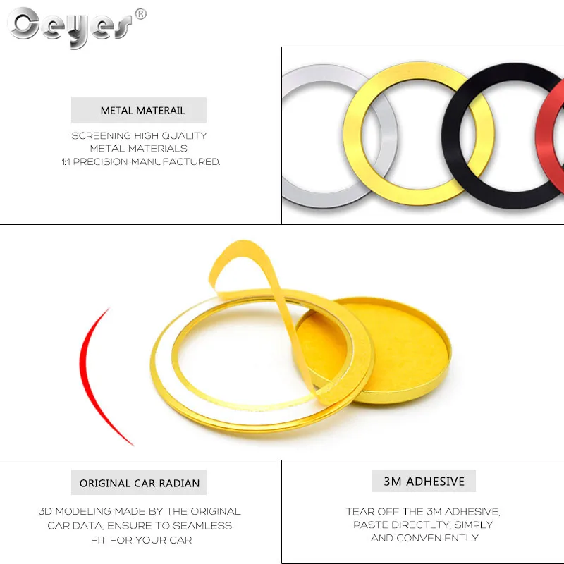 Ceyes автомобильный двигатель старт стоп переключатель крышки зажигания Стайлинг