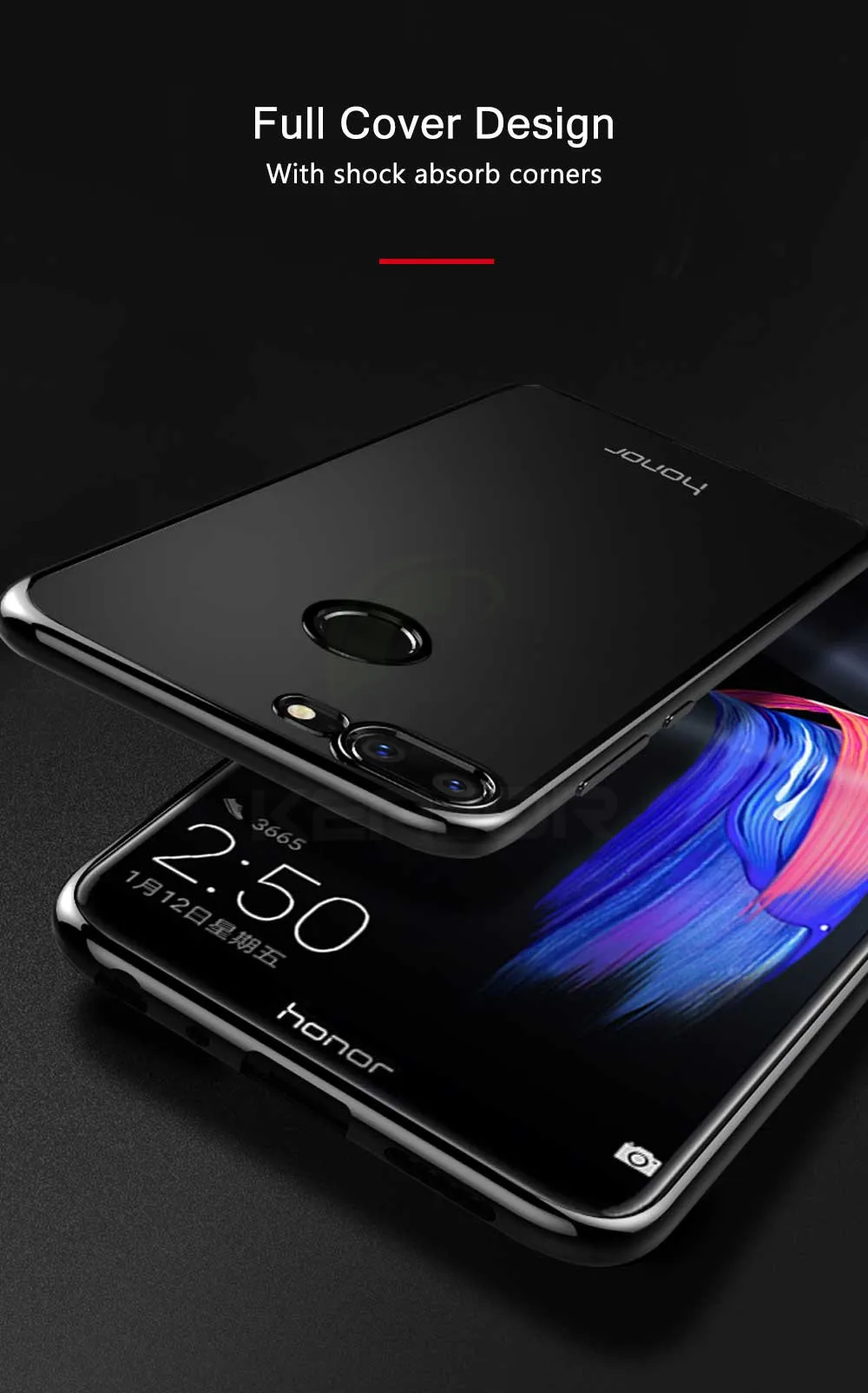 Чехол для Huawei Honor 9 Lite, мягкий чехол из ТПУ и силикона, Роскошный прозрачный чехол на заднюю панель для Honor 9 Lite, чехол