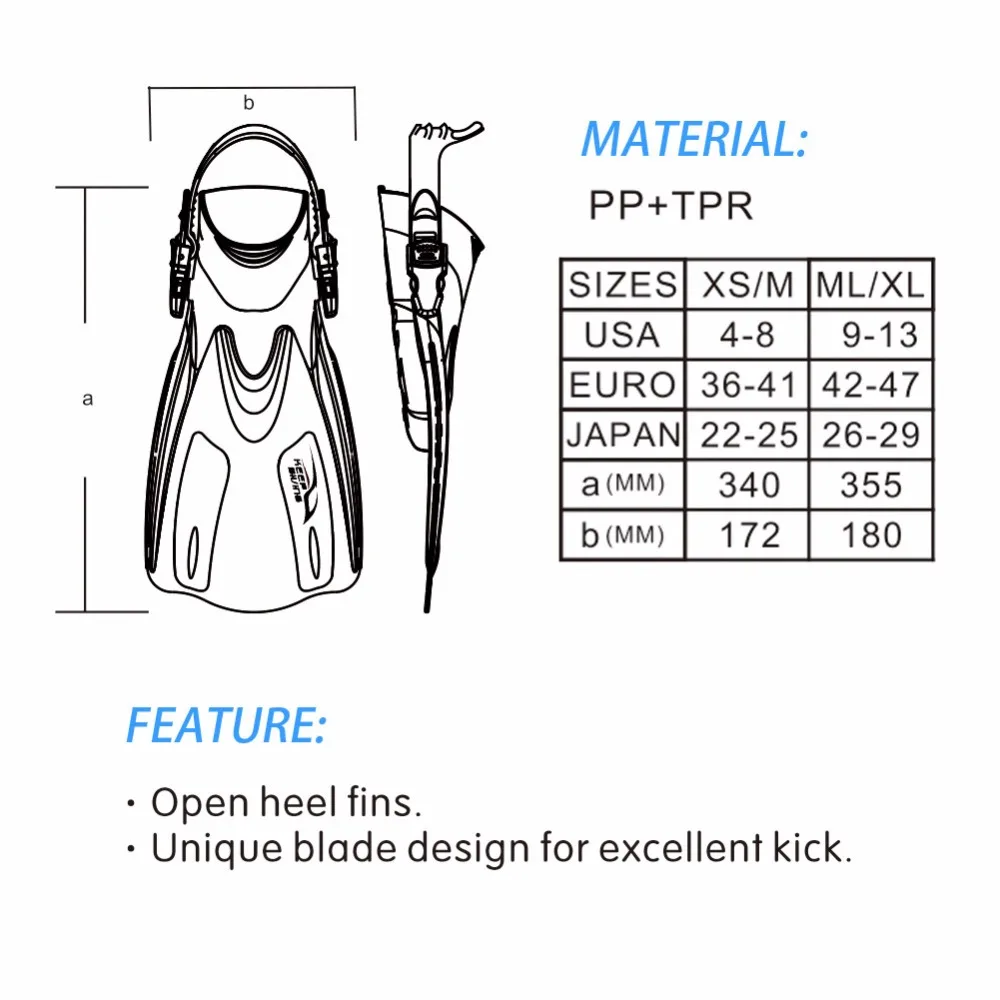 Плавники для подводного плавания плавники ласты ног дайвинга профессиональное