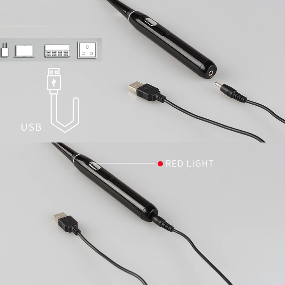 Звуковая электрическая зубная щетка перезаряжаемая USB 5 режимов таймер зубная щетка с 3 сменными зубными головками