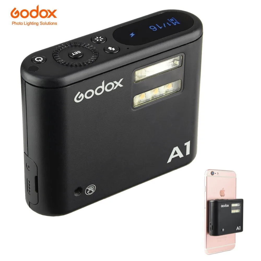 

Godox A1 Smartphone Flash 2.4G Wireless Flash with Built-in Battery For Synchronizing Phone Camera to Godox's X apply for IPhone
