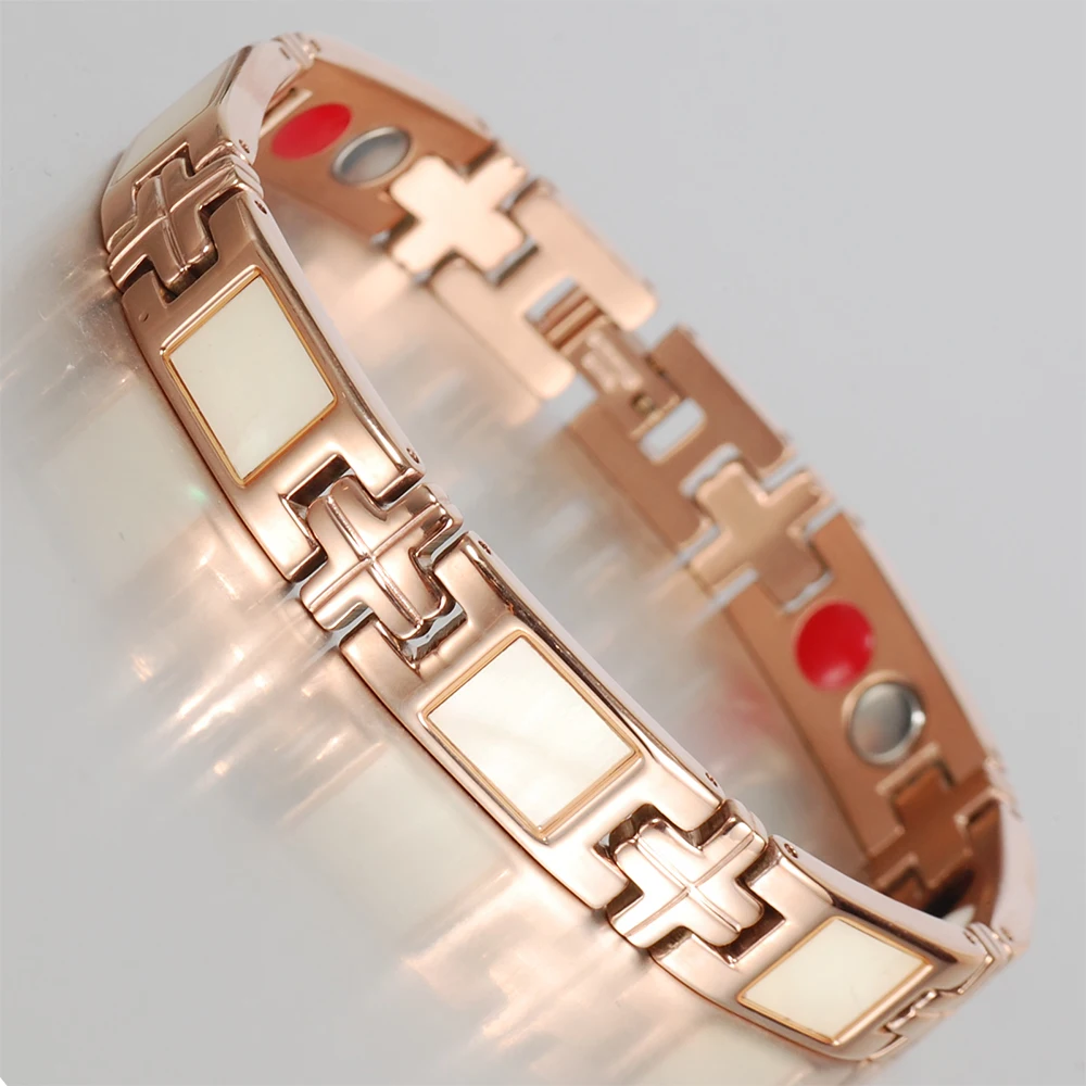 Wollet женский магнитный браслет из нержавеющей стали ювелирный цвета розового