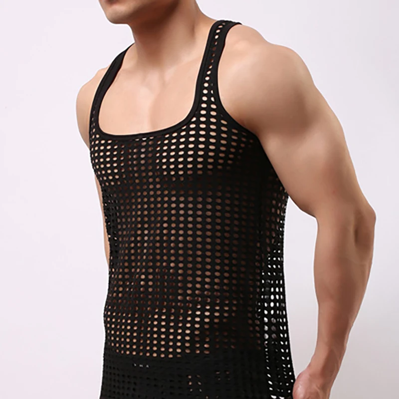 AIIOU эротическое мужское нижнее белье для геев открытая прозрачная дышащая ночная