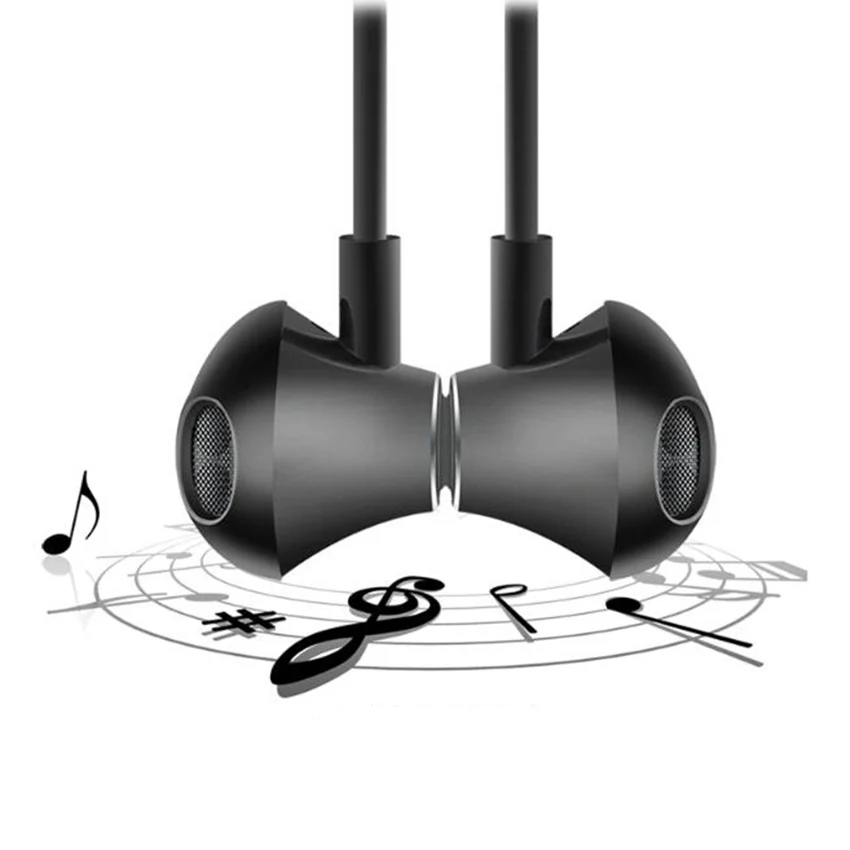 Bluetooth наушники Беспроводной шейным Спорт Магнитная двойной Батарея стерео бас