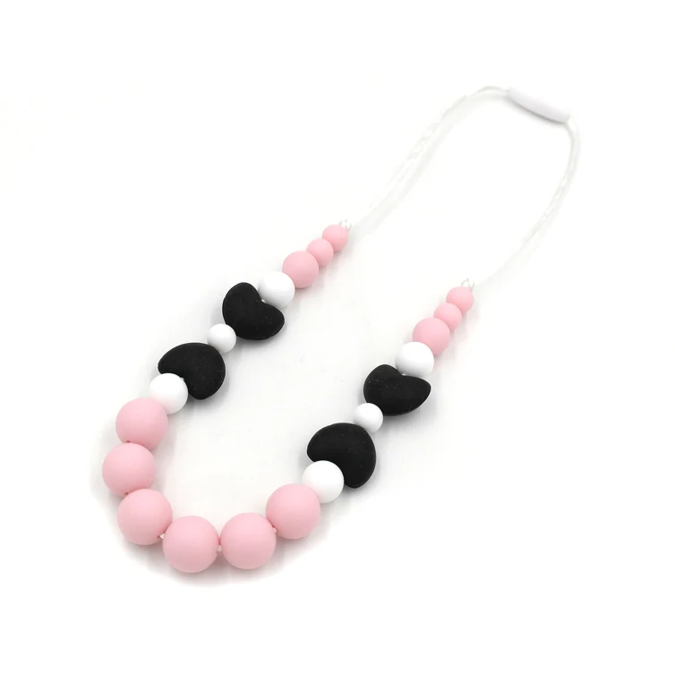 Силиконовый Прорезыватель для зубов одобренный FDA ожерелье с жевательными