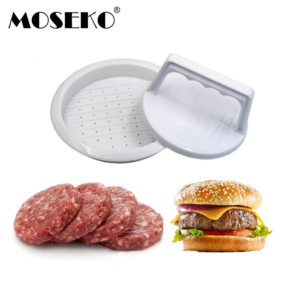 

MOSEKO 1 Set DIY Hamburger Meat Press Tool Patty Makers Stuffed Burger Maker Plastic Mold Hamburger Press Beef Barbecue Tools