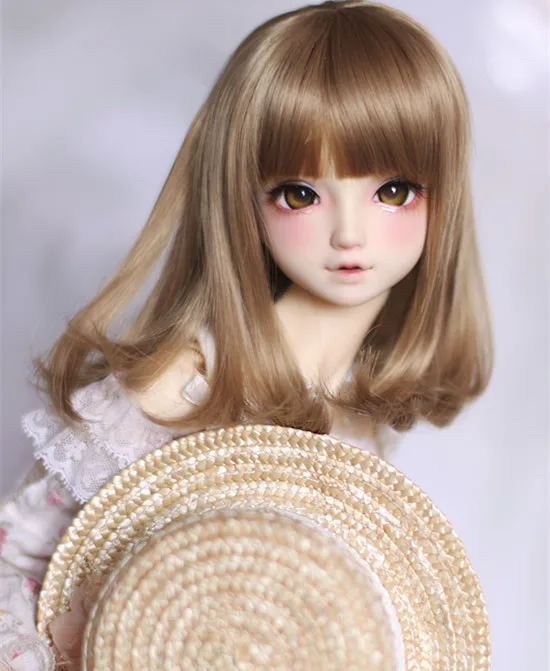 Парики для куклы BJD светло коричневого цвета вьющиеся грушевидные парики