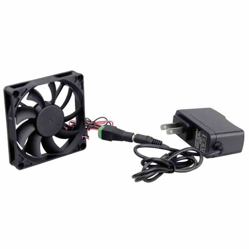 Gdstime 1 шт. DC 12 В 80 мм x 15 PC корпус охлаждающий вентилятор с AC адаптер питания 110 в 115 120
