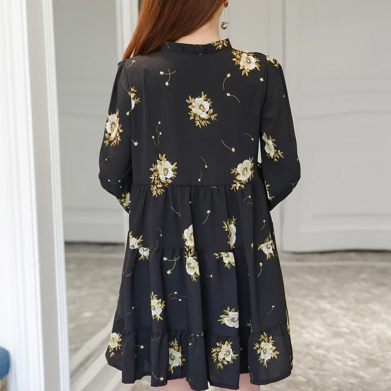 2019 весенне-осенняя одежда для беременных шифоновые рубашки с длинными рукавами