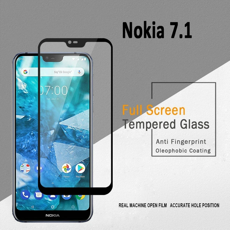 

Для Nokia 7,1 9H 2.5D полное покрытие закаленное стекло Защита экрана для Nokia 7,1 для Nokia 8,1 стеклянная пленка