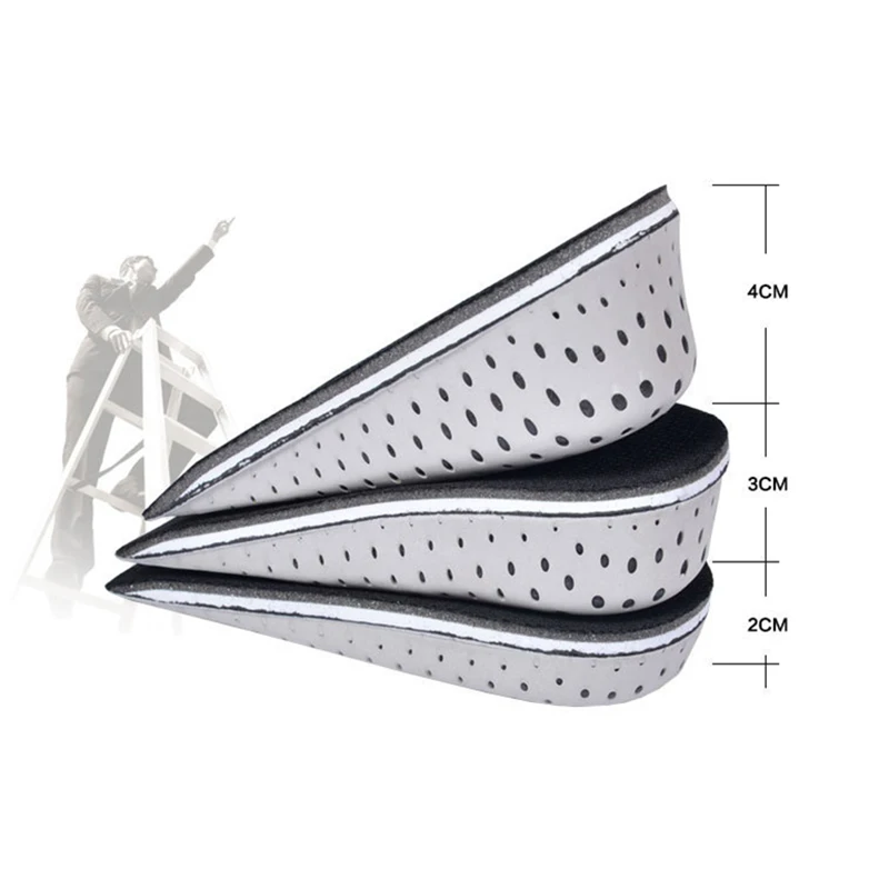 Новинка 1 пара женские и мужские стельки для увеличения роста дышащие