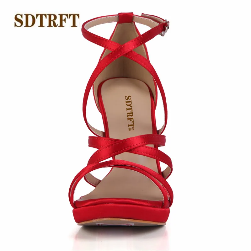 SDTRFT/zapatos mujer Летние пикантные босоножки на шпильке 12 см Вечерняя Обувь с открытым