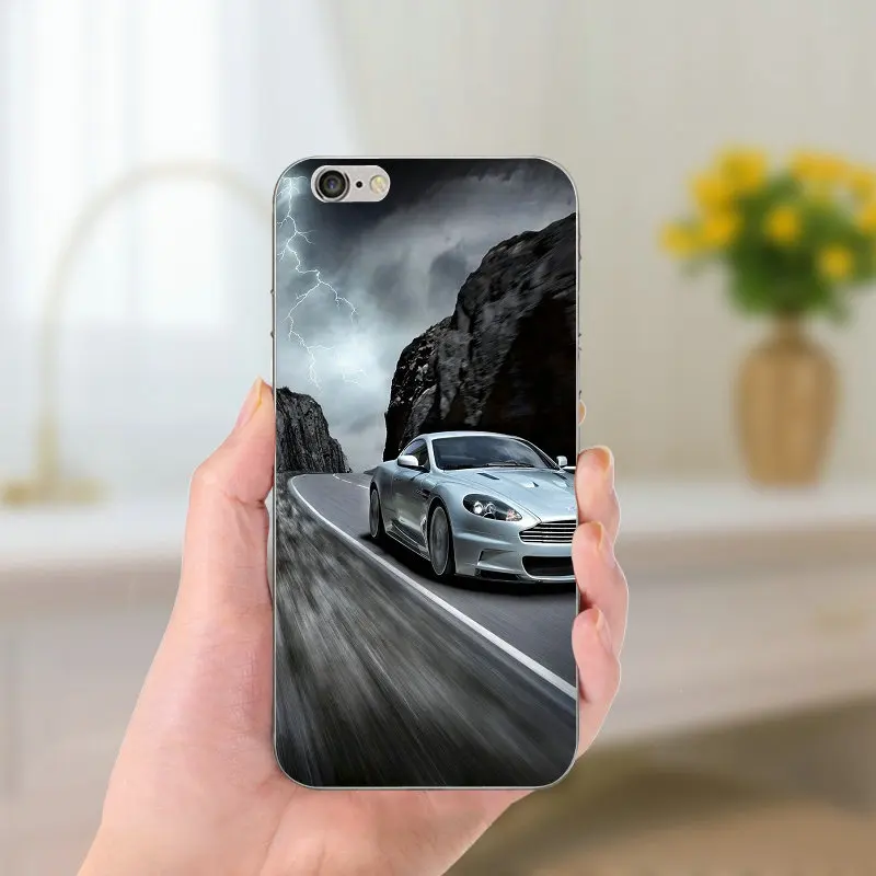 Aston Martin Автомобильный дизайн мягкие ТПУ чехлы для телефонов iPhone 8 7 6 S Plus X 5 5S SE 5C Coque