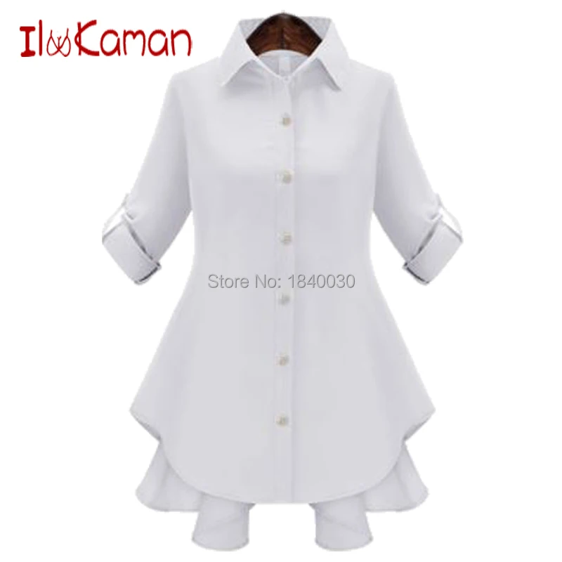 XL-5XL Plus Size Women Winter Dress Chiffon Blouses Tops Bow Dovetail Ruffles Hem Kimono Cardigan Long Sleeve Casual Trench Coat |