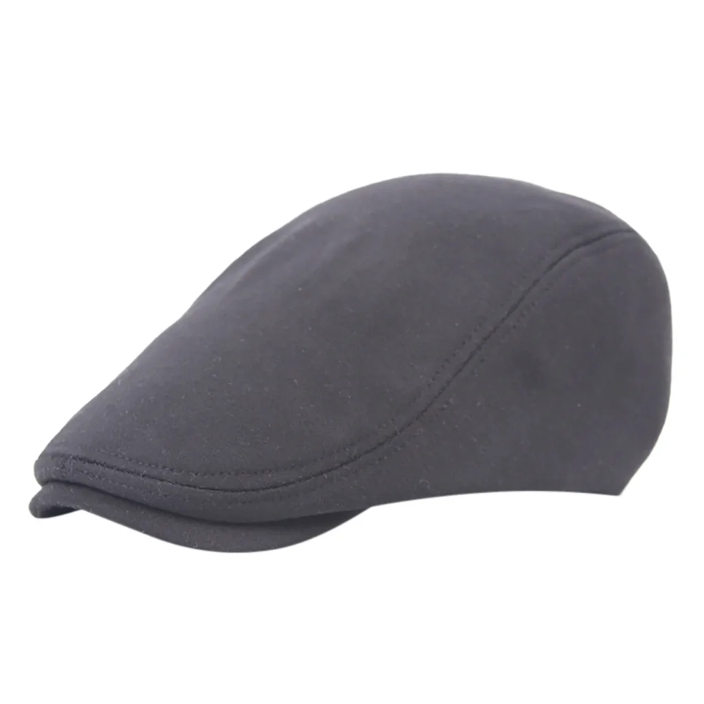 Black Grey Herringbone Newsboy Baker Boy Tweed Flat Cap Mens Gatsby Hat | Аксессуары для одежды