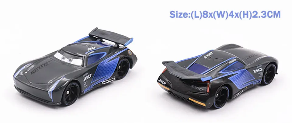 Pixar Cars3 мисс оладьи черный Джексон Storm Смоки Diecasts металлического сплава Прокат