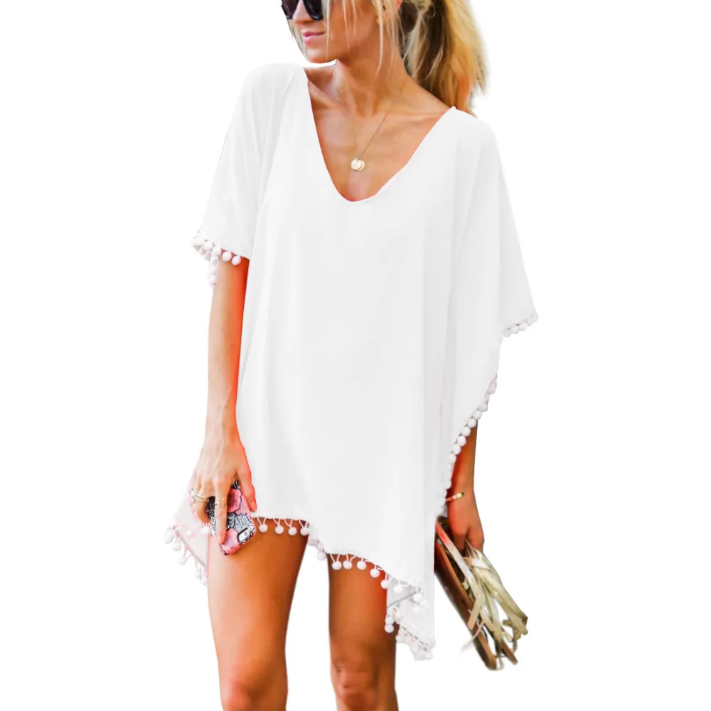 Одноцветный женский купальник пляжное платье Женская купальная накидка