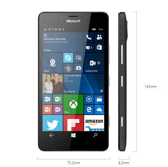 Оригинальный разблокированный Lumia 950 Nokia Microsoft 3 Гб ОЗУ 32 ПЗУ Windows 10 мобильный