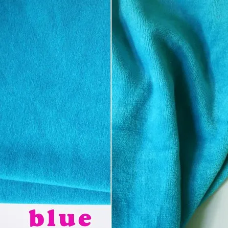 Синий хлопок полиэстр велюровая трикотажная ткань роскошный Детский костюм