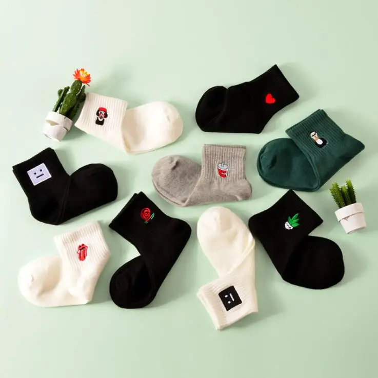 Носки унисекс из хлопка милые носки в стиле Харадзюку с молочной розой алоэ вера