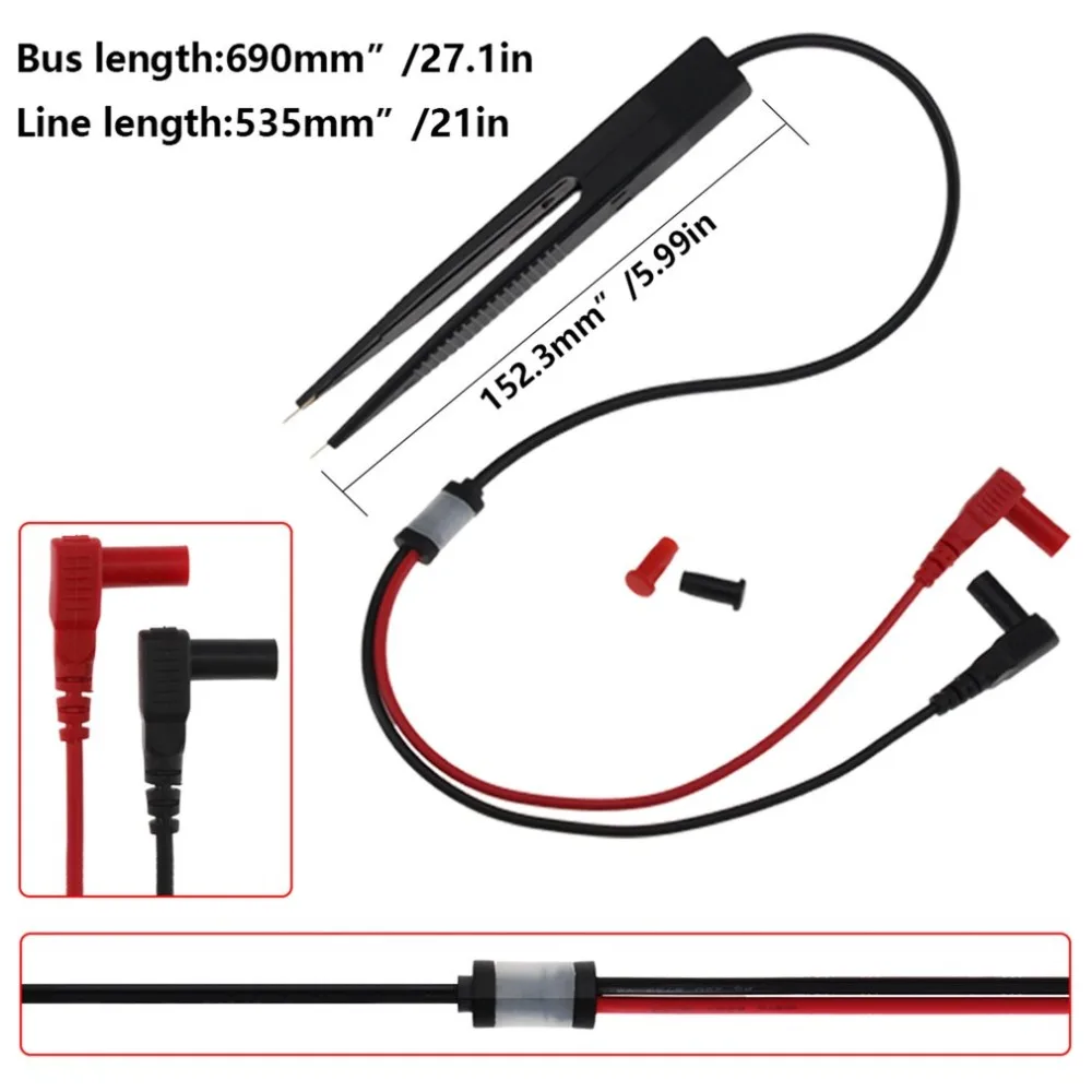 ANENG индуктор поверхностного монтажа Тесты зажим измерительный зонд Пинцет LCR