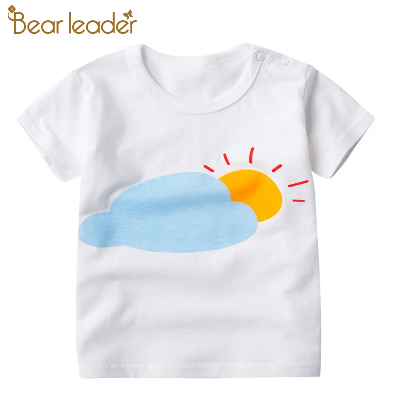 Bear Leader/детская одежда г., Детская рубашка детская футболка с короткими рукавами и круглым вырезом одежда для детей от 1 до 4 лет