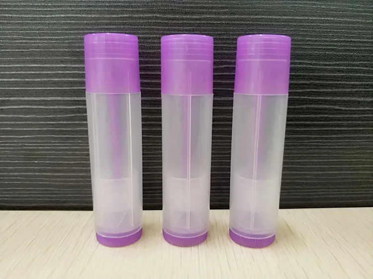 Purple transparent 10 шт./партия 5 мл губная помада тюбик бальзам для губ Пустые контейнеры косметические контейнеры контейнер для лосьона клей-карандаш прозрачная бутылка для путешествий - Цвет: Purple transparent