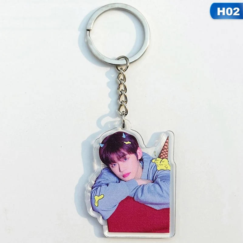 2 Корейский Kpop TXT TOMORROW X tomorning альбом The Dream Chapter STAR пластиковый персонализированный брелок для ключей брелок подвеска брелок - Цвет: 2