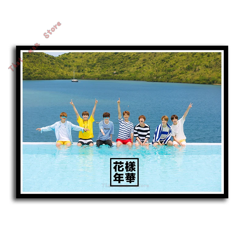 Kpop bangtan плакаты ясное изображение наклейки на стену украшение дома высокое качество принты RM Jimin Jin домашнее искусство 42*30 см без рамки