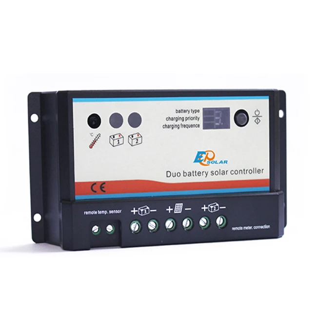 PWM EPVER EPIPDB COM 10/20A 12/24 в двойной Дуо две батареи солнечные EPSolar Контроллер заряда