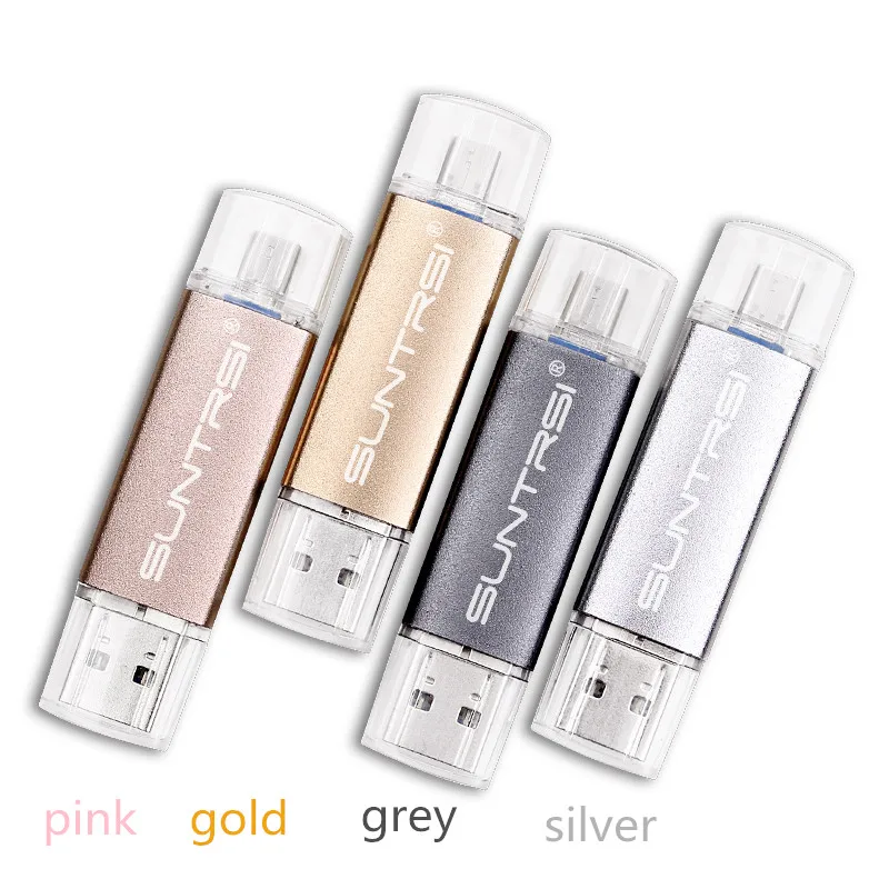Suntrsi USB Flash Drive 64 ГБ OTG USB 3.0 Флешки Высокая Скорость металл USB ФЛЭШ-Накопитель Индивидуальный Логотип USB Флэш-Накопитель 64 ГБ
