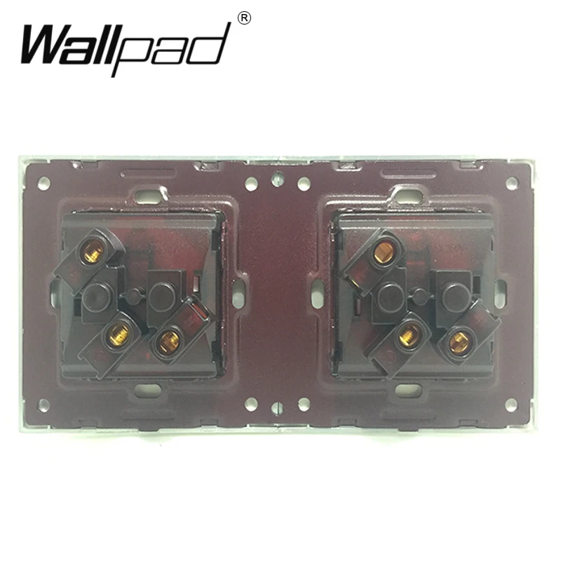 Двойная французская розетка Wallpad алюминиевые атласные металлические деревянные