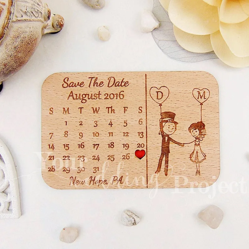 

Customized Save the Date Wood Magnets ,Wedding Wood Favors, Engraved Wood Wedding Gifts for Guests Wedding Souvenirs Decoration