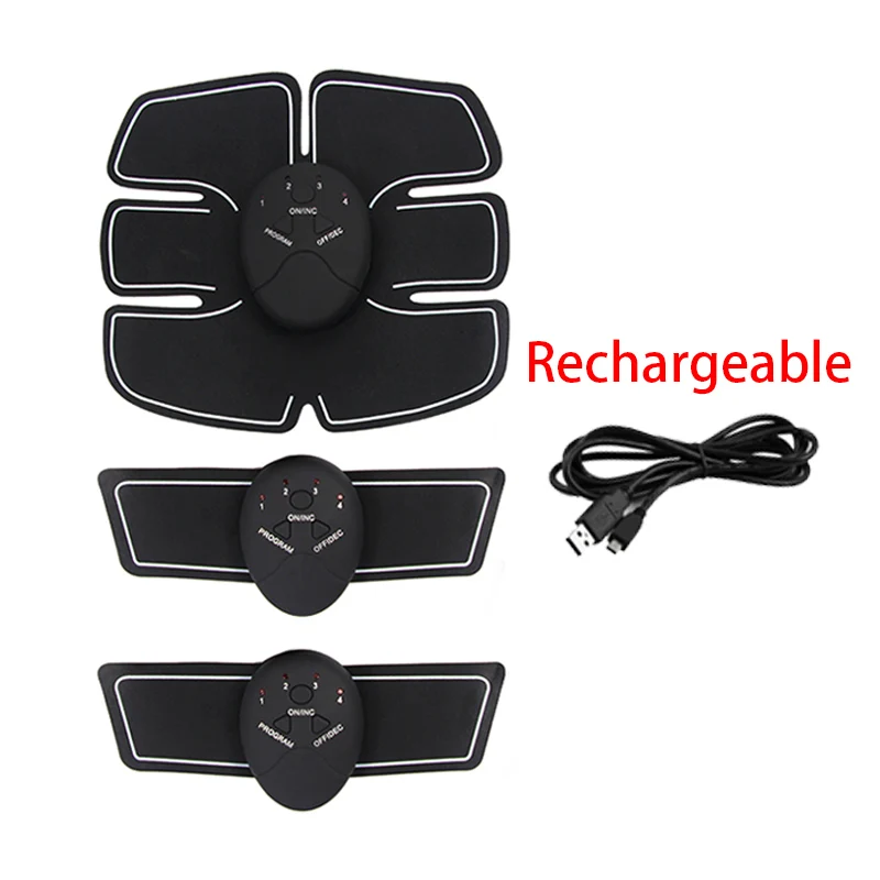 Rechargeable USB зарядка ABS EMS мышечный тренажер умный фитнес электро беспроводной брюшной мышцы моделирование стимулятор мускулятора lectrique - Цвет: Rechargeable