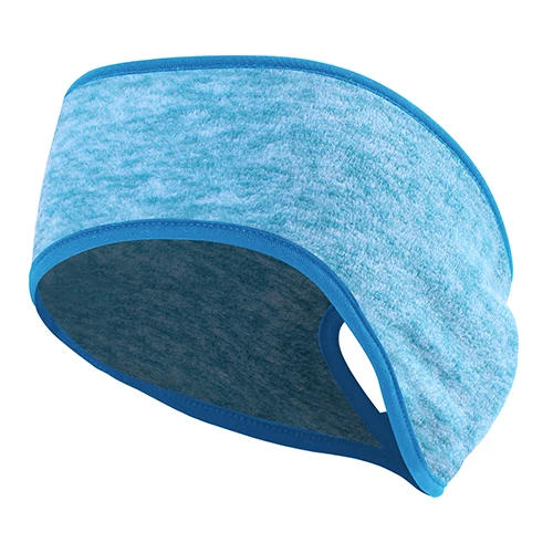 Light Blue Зимний женский хвостик отверстие дизайнер оголовье флис ушам теплее лента для волос спортивный напульсник стрейч-головной убор платок для девочек - Цвет: Light Blue