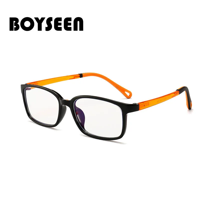 BOYSEEN модные детские анти-синие детские оптические очки Силиконовые Мягкие для мальчиков и девочек с плоским зеркалом 1817
