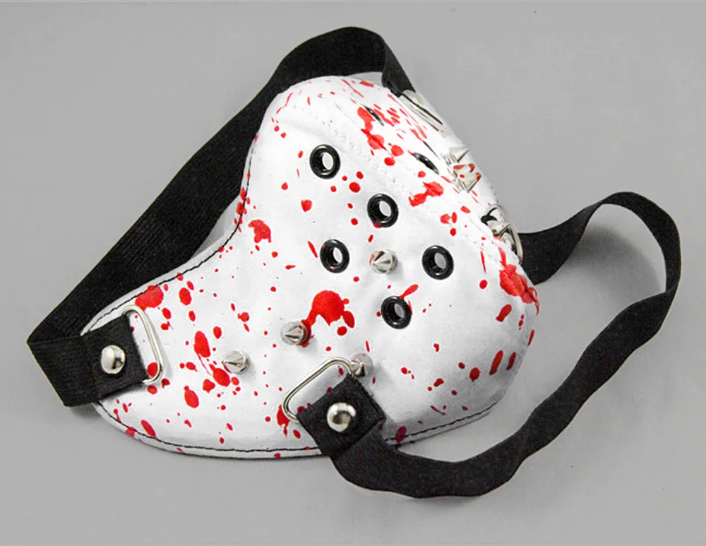 Спайк стимпанк маска байкера Маскарад чёртов белый кожаный косплей унисекс